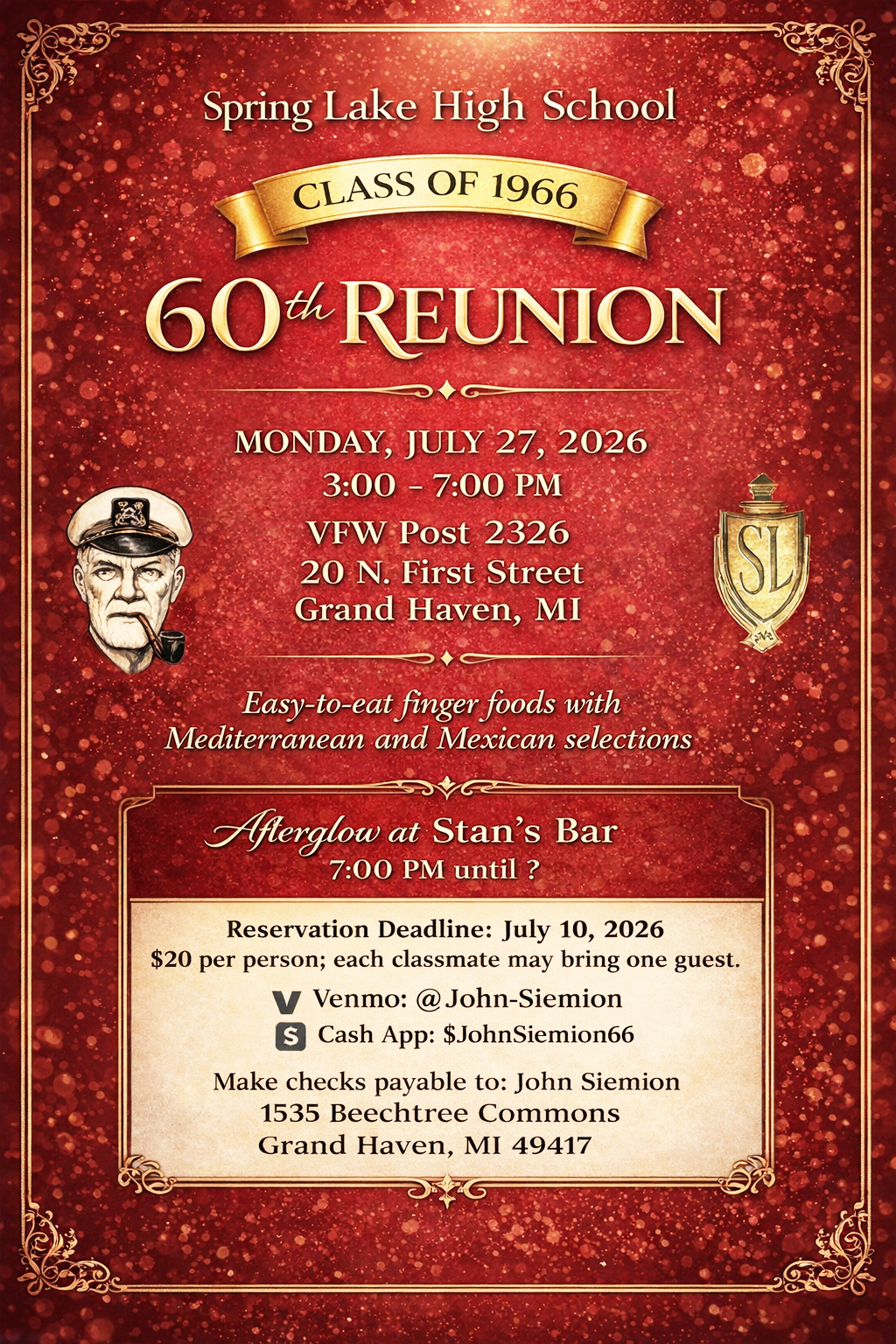 60th Reunion Flyer – Spring Lake High School Class of 1966
